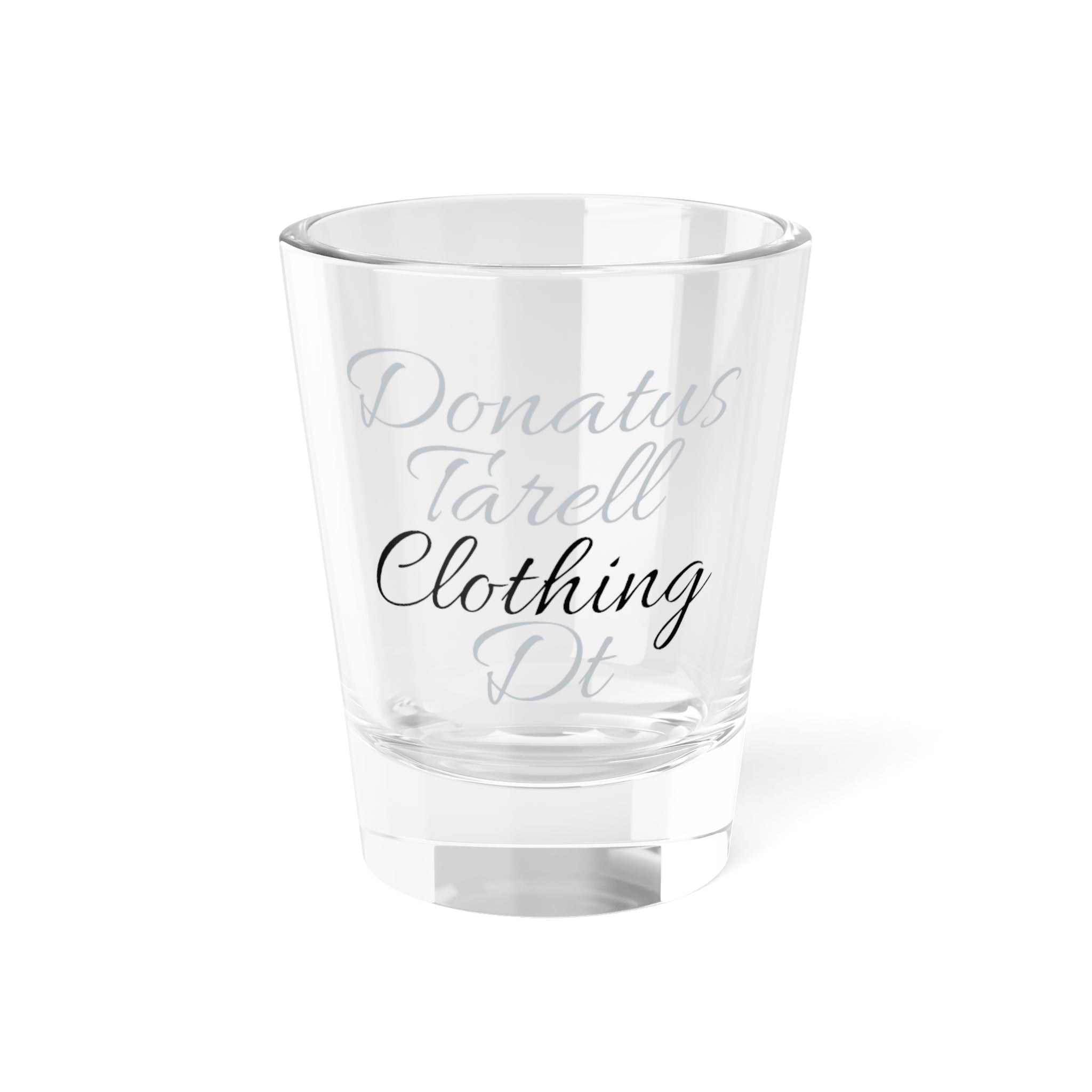 Engraved Script Shot Glass — 'Clothing' Logo 1.5oz