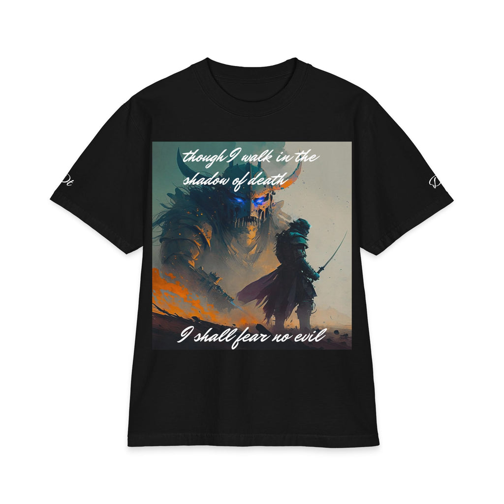 Medieval Knight Graphic Tee — "Though I Walk in the Shadow of Death, I Shall Fear No Evil"