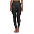 Candy Yoga Leggings - Black w/ Red Script